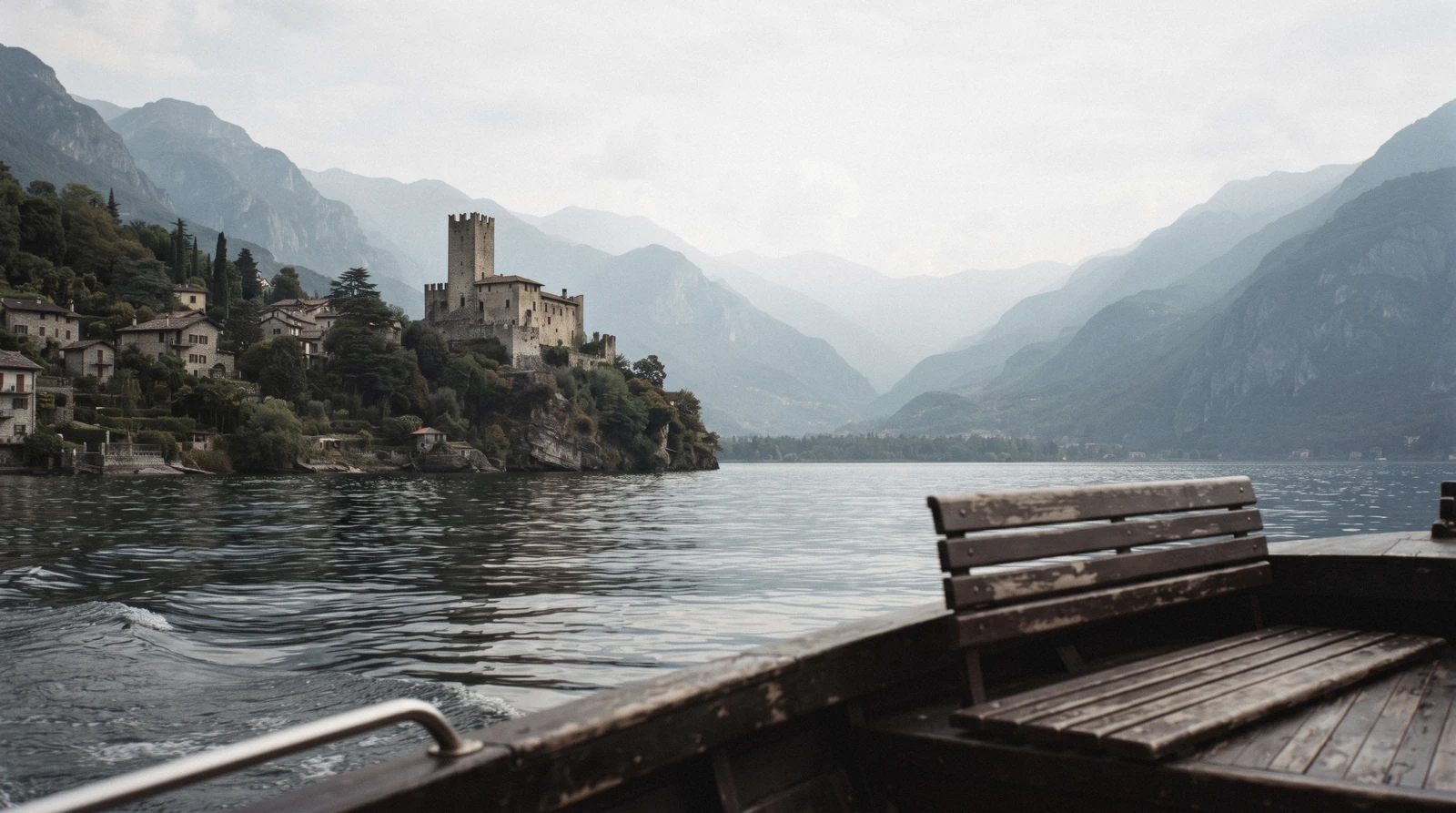 The northern lake and a shoreline castle seen from the water, Lake Como in three days